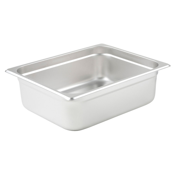 Steam Table Pan, Half Size, 4" deep, Stainless