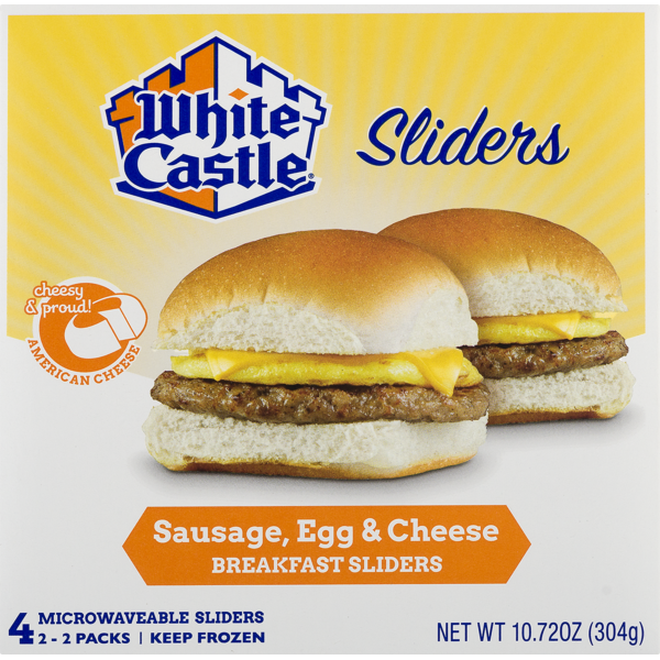 White Castle Breakfast Sliders Sausage Egg & Cheese (10.72 oz) Instacart