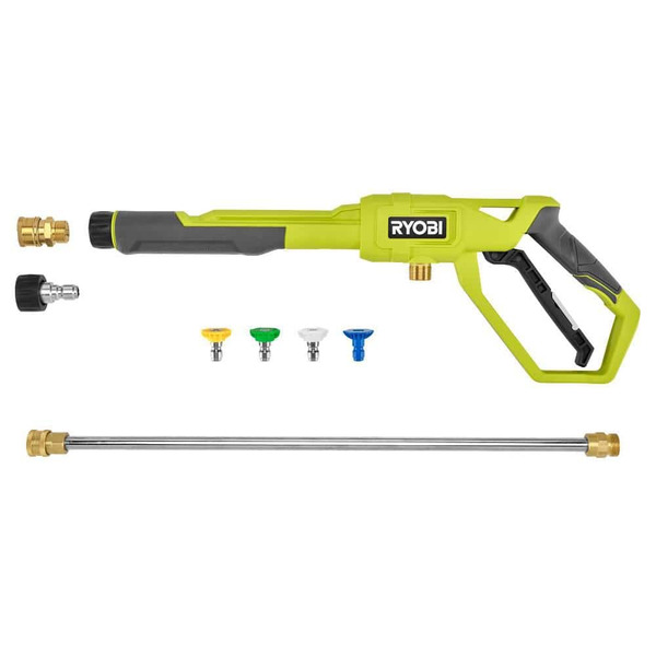 Ryobi Pressure Washer Trigger Handle Kit With Quick-connect Adaptors, Nozzles And Wand For Pressure Washers Up To 3600 Psi