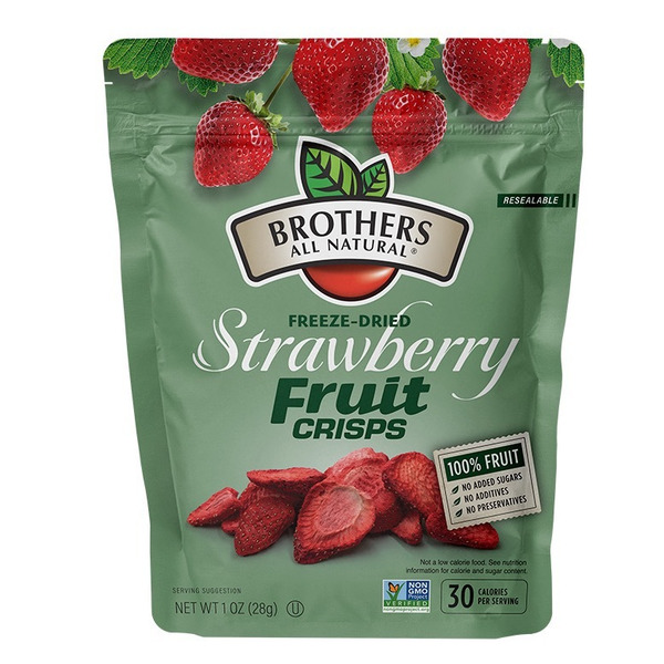 Brothers All Natural Freeze Dried Strawberry Fruit Crisps Same-Day