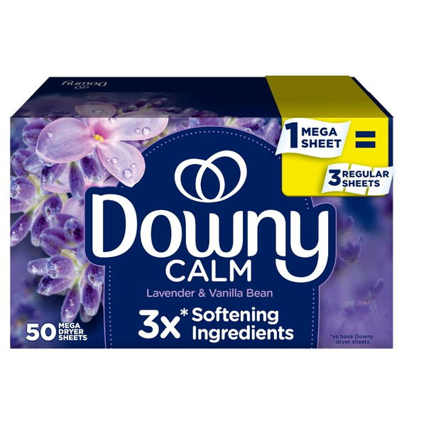 Downy Infusions Mega Dryer Sheets, CALM, Lavender Same-Day