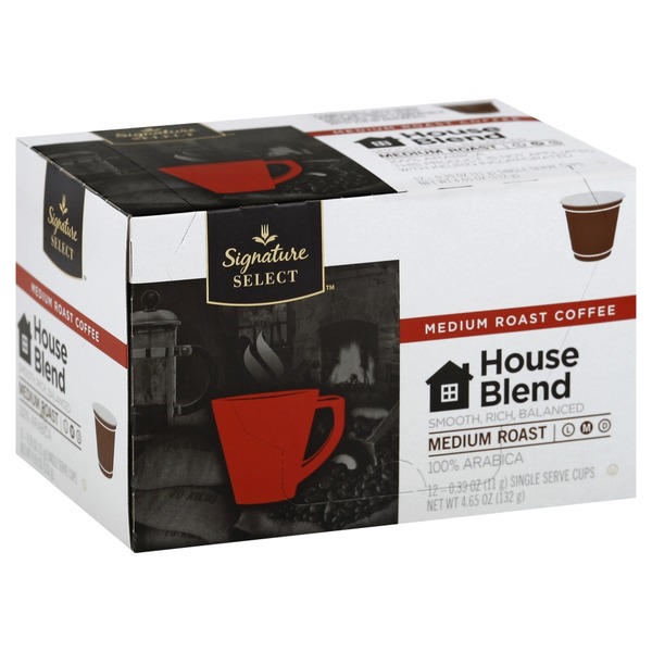 Safeway Select Coffee, Medium Roast, House Blend, Single Serve Cups (12