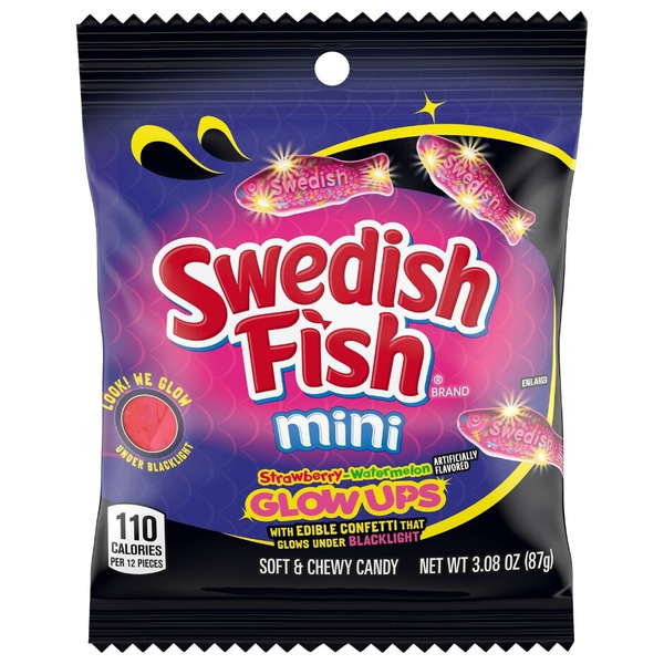 Swedish Fish SWEDISH FISH GLOWUPS SOFT CANDY 3.08 OZ — product image
