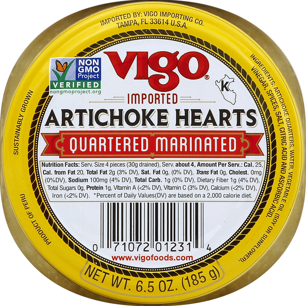 Vigo Artichoke Hearts, Quartered Marinated Same-Day Delivery or