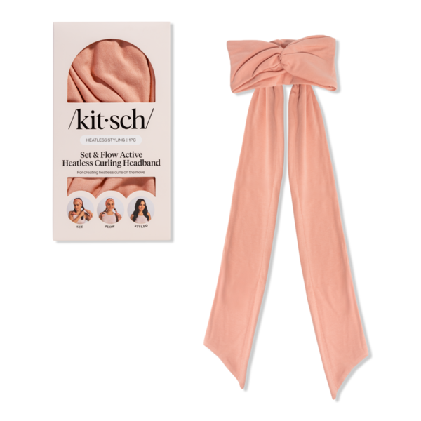 Kitsch Set & Flow Active Heatless Curling Headband - Terracotta
