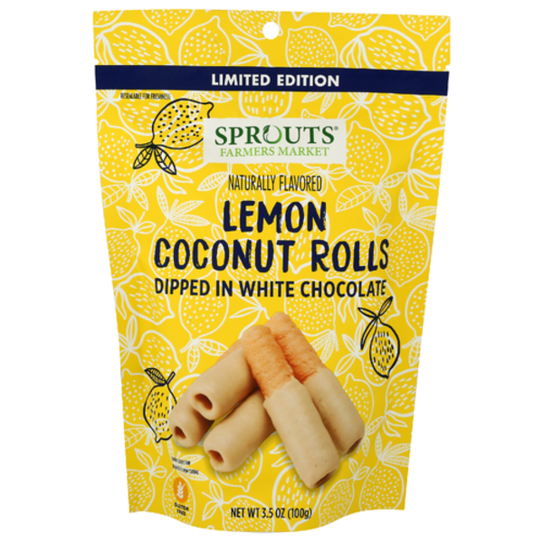 Sprouts White Chocolate Dipped Lemon Coconut Rolls Same-Day