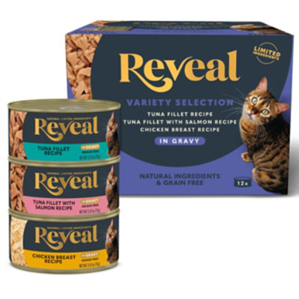 Reveal Natural Wet Cat Food, Gravy Can, Variety Pack