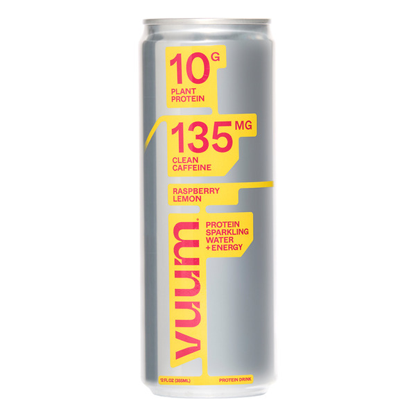 Vuum Protein Sparkling Water + Energy, Raspberry Lemon Same-Day