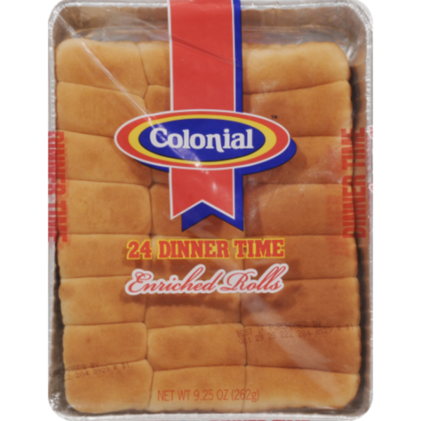 Colonial - White Dinner Roll - 24 Ct