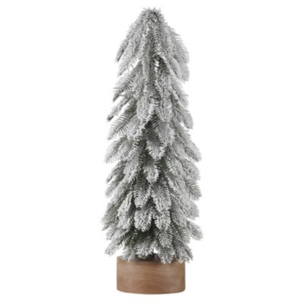 Red Shed 24 in. Flocked Green Pine Artificial Christmas Tree with Wood Base