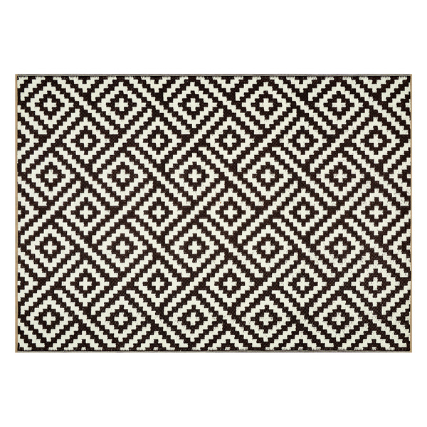 KIRKTON HOUSE 5'x7' Reversible Indoor/Outdoor Rug - Brown/Beige Diamond ...
