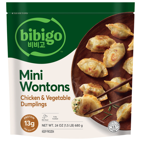 bibi出品 Bibigo Frozen Mini Wontons Chicken & Vegetable Dumplings Same-Day