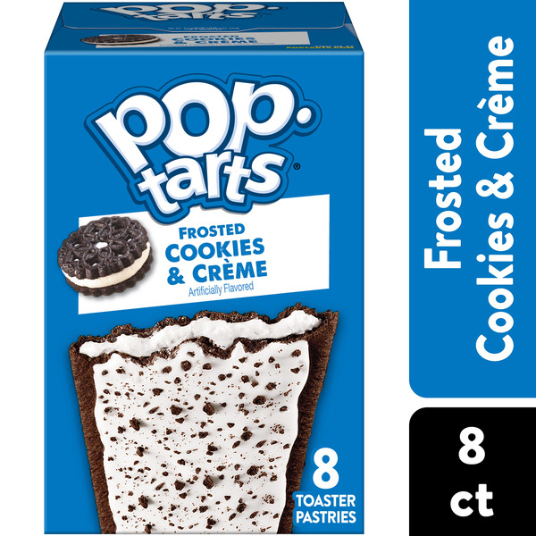 Pop-Tarts Frosted Cookies and Crème Toaster Pastries, Breakfast Foods, 8 Count