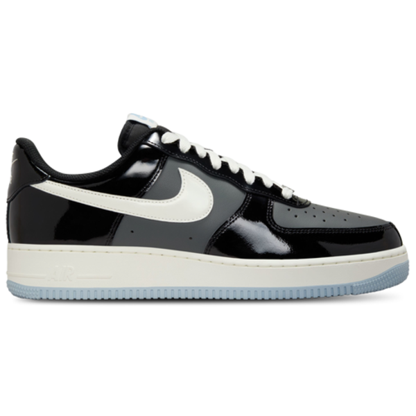 Nike Men's Air Force 1 '07 FL Shoes, Size 10.5 - Black/Sail/Armory Blue