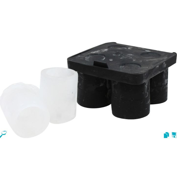 Tablecraft - Shot Glass Ice Cube Tray, 1 oz each - makes 4