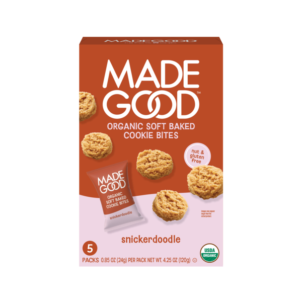 MadeGood Snickerdoodle Soft Baked Mini Cookies