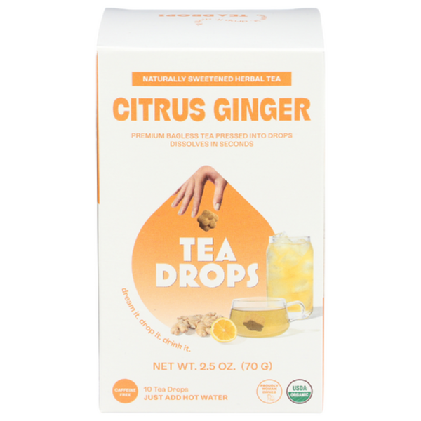 Tea Drops Citrus Ginger Premium Bagless Herbal Tea Same-Day Delivery or ...