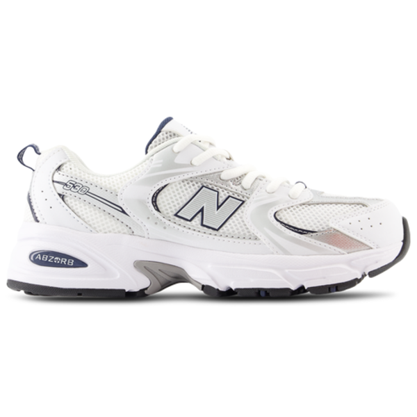 New Balance Kids' Grade School 530 Shoes, Size 6.5, Medium/D Width - White & Natural Indigo