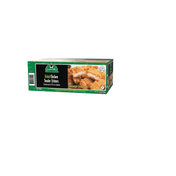 Garden Valley Halal Chicken Tender Fritters, Uncooked - 10 lbs