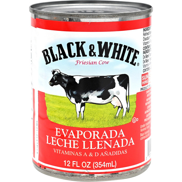 Black & White Milk Evaporated Filled