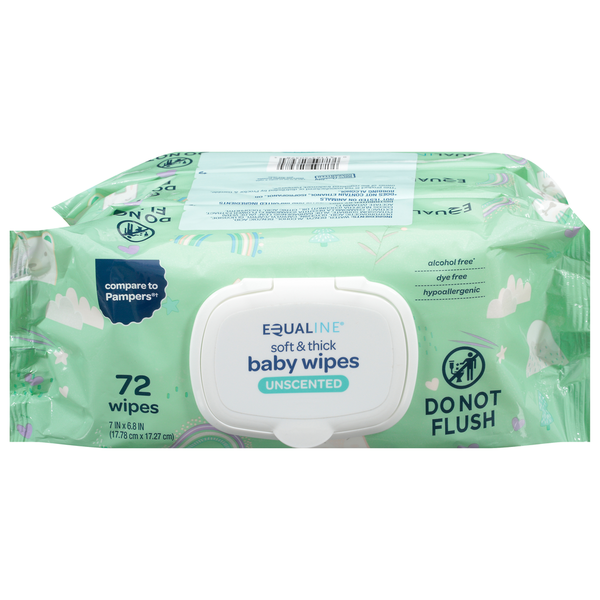 Equaline Baby Wipes, Soft Thick, Unscented Same-Day Delivery or