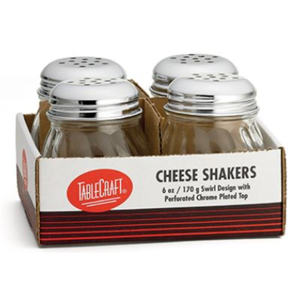 Glass Cheese Shaker, 6 oz - 4-pack