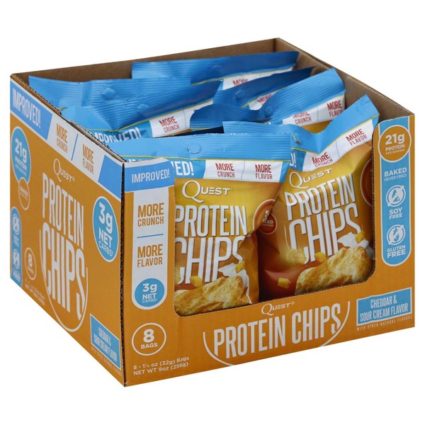 Quest Protein Chips, Cheddar & Sour Cream Flavor (8 each) Instacart