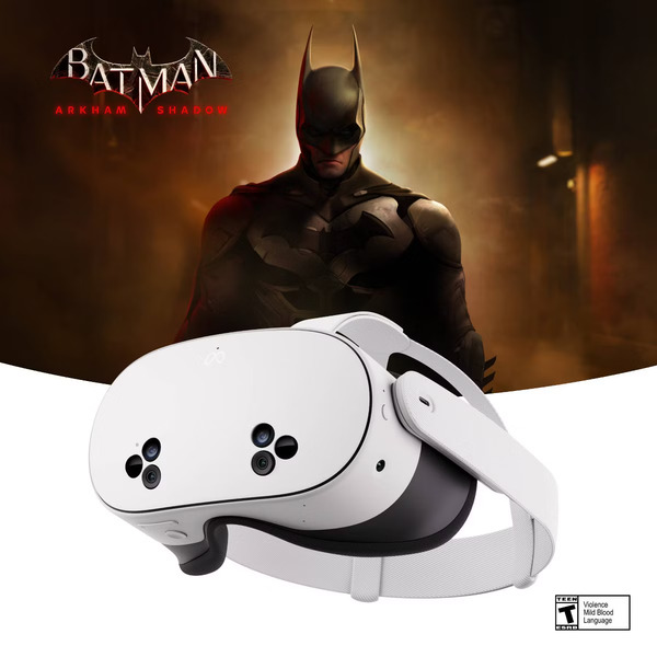 Meta Quest 3S All-In-One Headset With 256GB, Batman: Arkham Shadow & 3-Month Meta Quest+ Trial - White