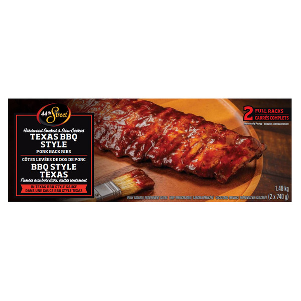 44th Street Texas BBQ Style Pork Back Ribs