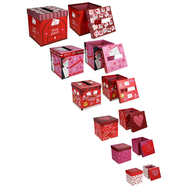 Square Valentine's Day Mailbox-Themed Gift Box Same-Day Delivery