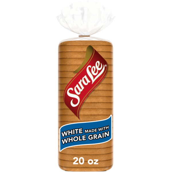 Sara Lee White made with Whole Grain, Bread, Wheat Bread, 20 oz