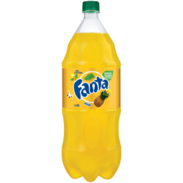 Fanta Pineapple Soda Bottles, 2 Liters, 8 Pack