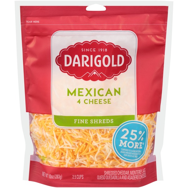 Darigold Mexican Four Cheese Blend Finely Shredded Cheese (10 oz