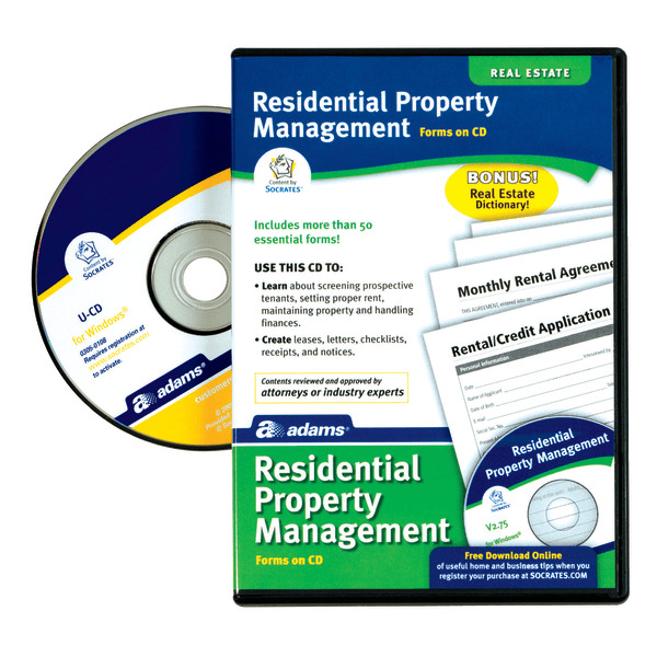 Adams ABF SS505 7.5" x 5.38" x 0.5" Residential Real Estate Management Forms On CD