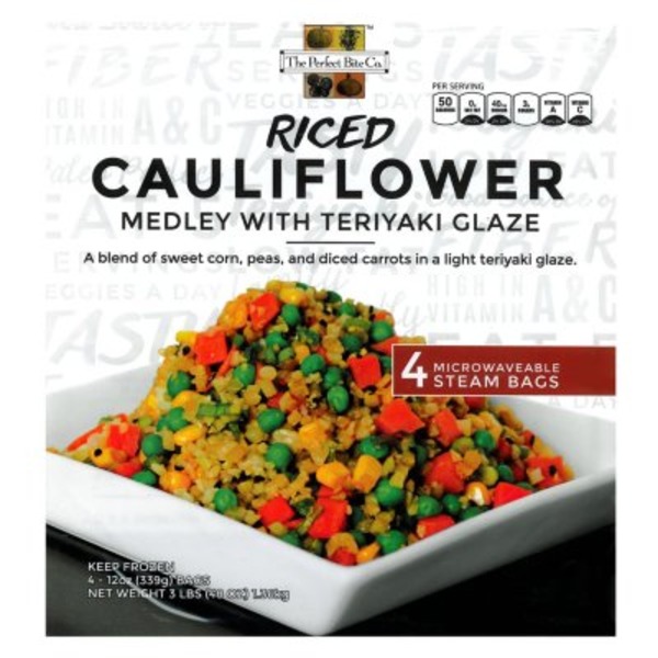 The Perfect Bite Co. Riced Cauliflower Medley with Teriyaki Glaze (each