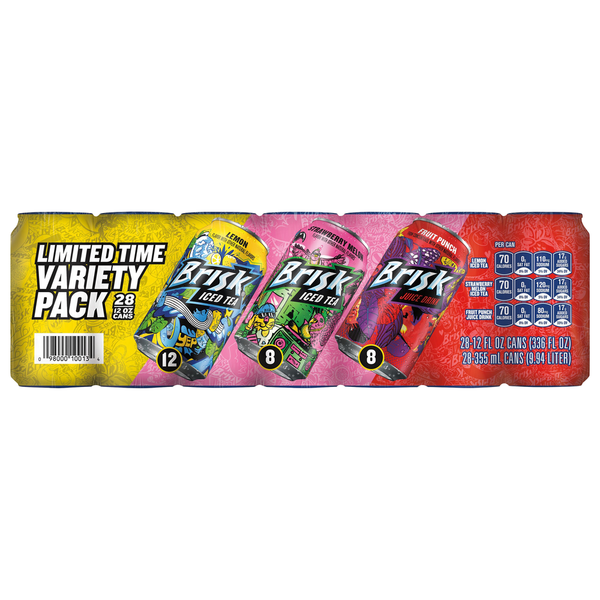 Brisk Lemon/Strawberry/Fruit Punch Iced Tea/Juice Drink Variety
