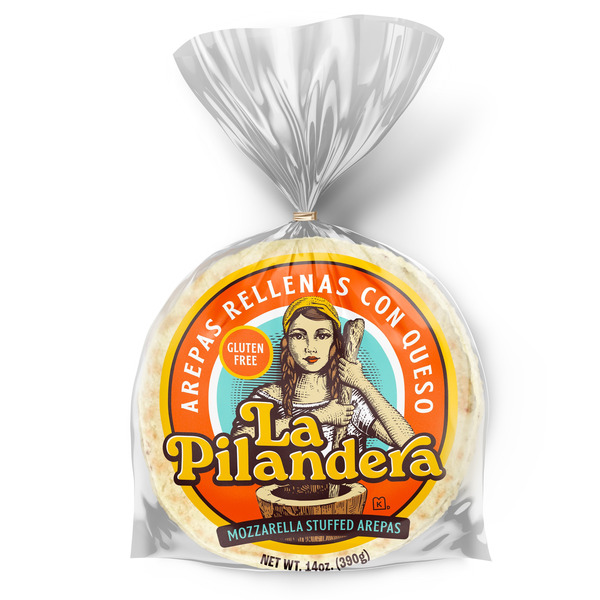 La Pilandera Arepas Sweet Corn Arepas Stuffed w/ Mozzarella Cheese