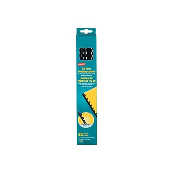 GBC 1/2" Black Comb Bind Binding Spines