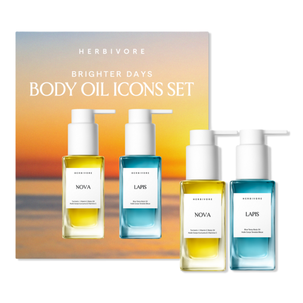 HERBIVORE BRIGHTER DAYS Body Oil Icons Set