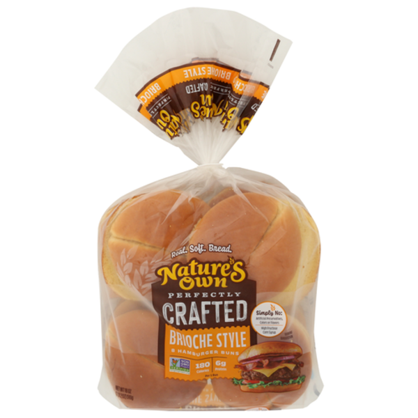 Nature's Own Perfectly Crafted Brioche Style Hamburger Buns 8 Pack