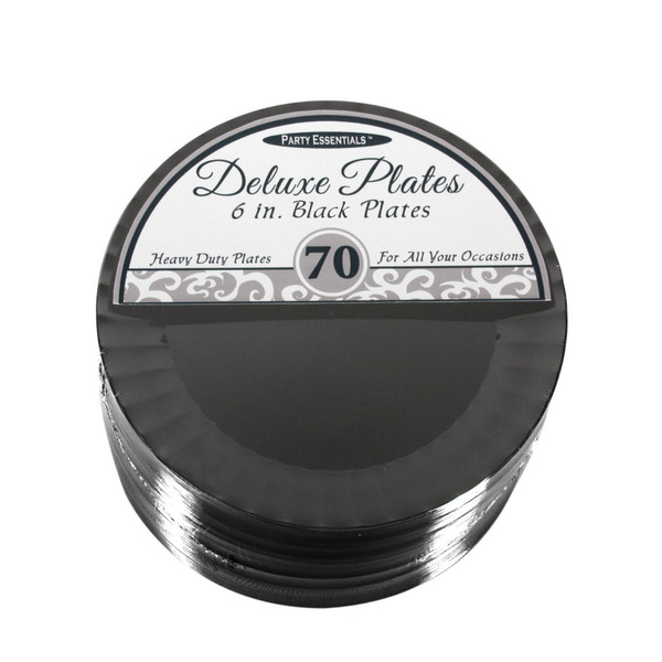 Deluxe Black Disposable Plates - 20cts.