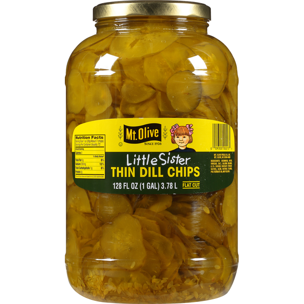 Mt. Olive Little Sister - Thin Dill Pickle Chips - gallon