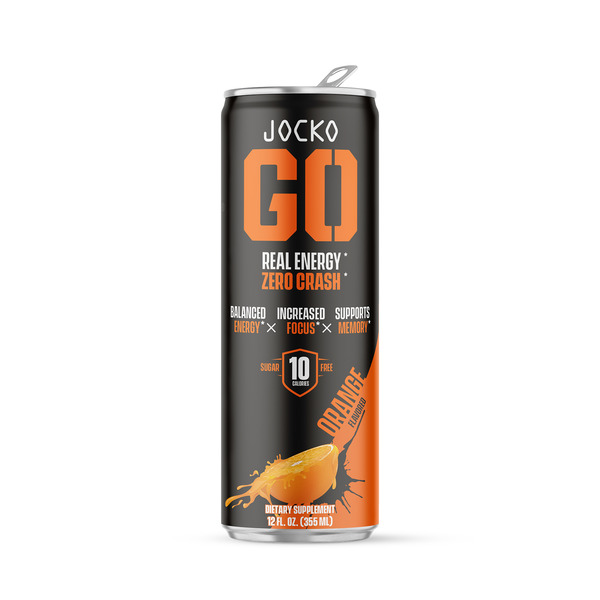 Jocko Fuel Jocko GO Orange Energy Drink Sugar Free, KETO, Nootropic