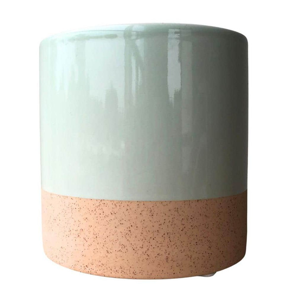 Vigoro Chico Green Indoor Stoneware Round Planter Outdoor Safe (4 In. L X 4 In. W X 4 In. H)