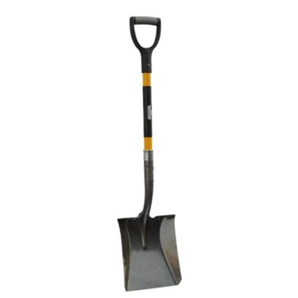 Ground Work 31.7 in. Fiberglass Handle Pro Square Point Shovel with D-Grip