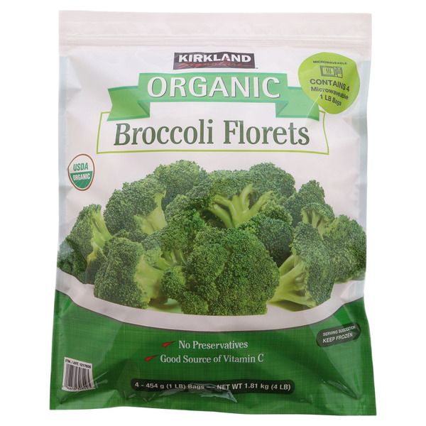 Organic Broccoli Florets, 4 x 1 lb