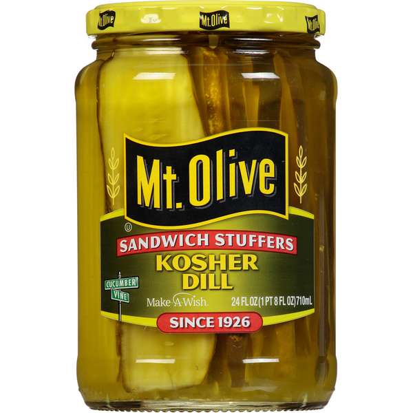 Mt. Olive Pickles, Kosher Dill, Sandwich Stuffers