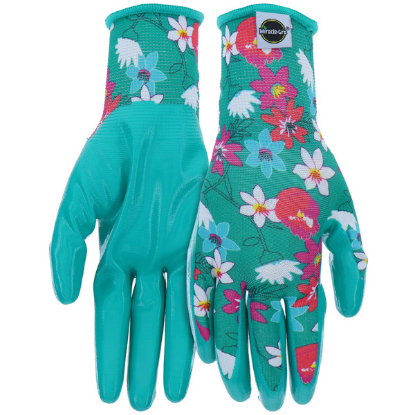 Miracle-Gro M Nitrile dipped Nitrile/Polyester Gardening Gloves 1 -Pairs