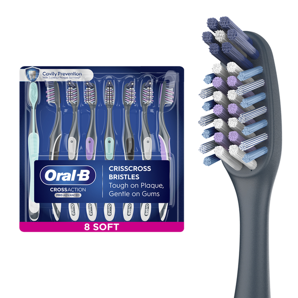 Oral-B Cross Action Pro Advanced Toothbrush, Soft or Medium