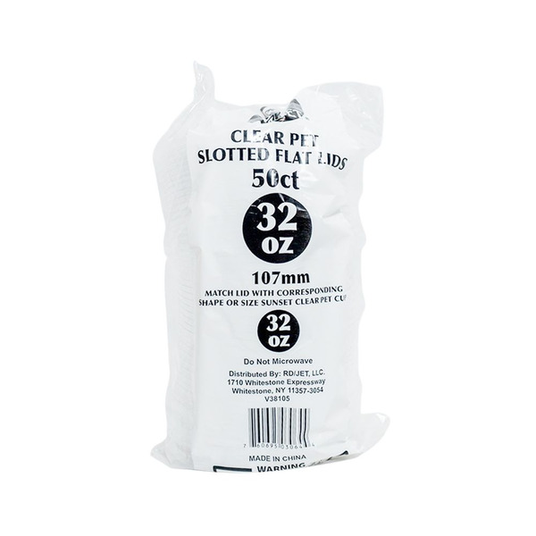 Sunset - Clear Slot Lids for 32 Oz Cup - 50 ct